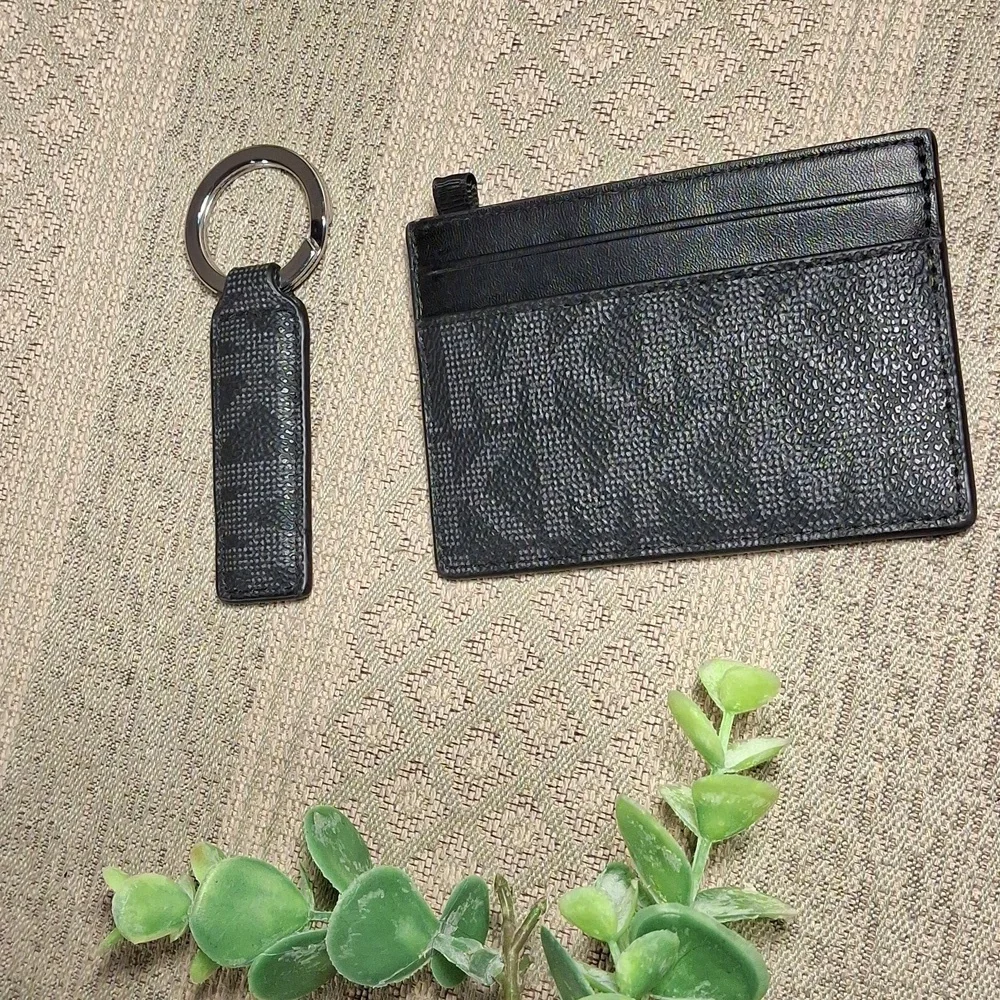 Michael Kors Signature Card Case & Keychain Box Set